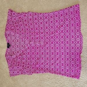 Purple Geometric Cap Sleeve Shirt The Limited Large